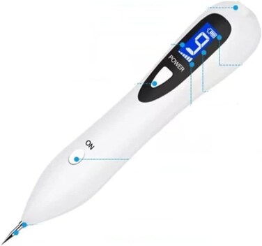 LCD Screen Beauty Mole Removal Pen &ndash; Painless Tattoo, Wart, and Speckle Remover with Adjustable Levels, Portable and Effective Skincare Tool (Multicolor)
