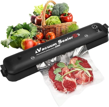 Vacuum Sealer Machine &ndash; One-Touch Portable Food Saver with Vacuum &amp; Sealing Modes, Automatic Food Preservation for Meat, Vegetables, Fruits, Nuts, &amp; More