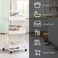 3-Tier Rolling Storage Trolley with 2 Brakes - Kitchen, Bedroom, Office Service Cart with Easy Assembly, Versatile Organizing Trolley