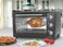 Electric Baking Oven with Dual Hot Plates 2-in-1 Countertop Oven &amp; Electric Cooktop 2 Burner Hot Plate with Adjustable Temperature, Timer &amp; Multi-Function Cooking