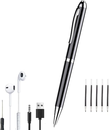 Voice Recorder Pen 64GB - Professional Voice Activated Recorder for Meetings, Interviews, Lessons, MP3 Playback, Compact Mini Recorder for Clear Audio