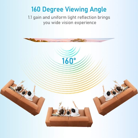 شاشة عرض قابلة للسحب للأسفل مقاس 100 بوصة - 16:9، ثلاثية الأبعاد بدقة 4K عالية الدقة، قابلة للسحب والقفل التلقائي، مناسبة للمسرح المنزلي والمكتب والمدرسة والعروض التقديمية.