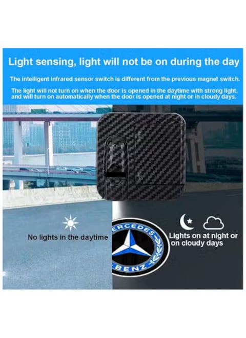 قطعتان من مصابيح باب سيارة BMW - جهاز عرض شعار ظل الشبح ثلاثي الأبعاد، ضوء ترحيب LED لسيارات BMW الفئة 3 5 6 7، X1 X3 X5 X6