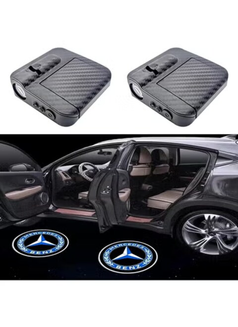 قطعتان من مصابيح باب سيارة BMW - جهاز عرض شعار ظل الشبح ثلاثي الأبعاد، ضوء ترحيب LED لسيارات BMW الفئة 3 5 6 7، X1 X3 X5 X6