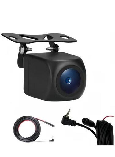 كاميرا احتياطية AHD 1080P مع موصل 4 سنون - كابل قابس ذكر 2.5 مم إلى 4 سنون بطول 23 قدمًا لجهاز ستيريو السيارة المحمول وكاميرا لوحة القيادة والكاميرا الخلفية ومنفذ AV