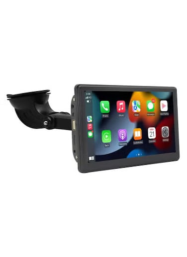 7-Inch Touchscreen Wireless CarPlay &amp; Android Auto Portable Car Player with GPS Navigation, Bluetooth, AirPlay, Mirror Link, Car Stereo Receiver
