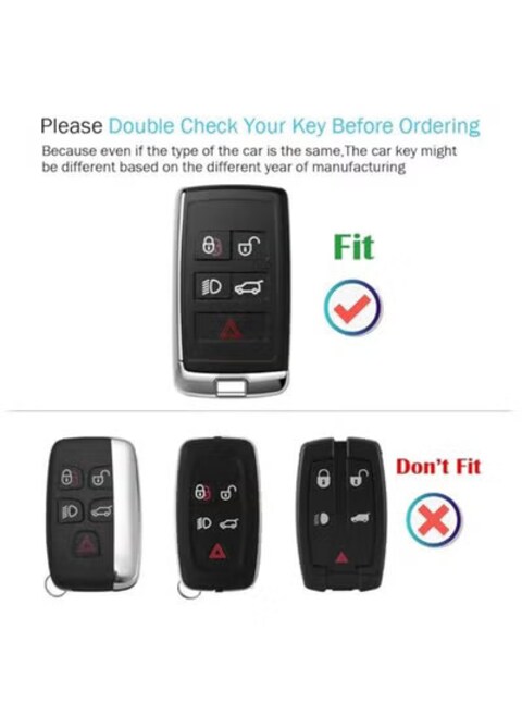 Land Rover Key Fob Cover, TPU Car Key Protector with Keychain for Vogue, Range Rover, Discovery, Sport &ndash; Durable, Scratch-Resistant Key Case Accessories
