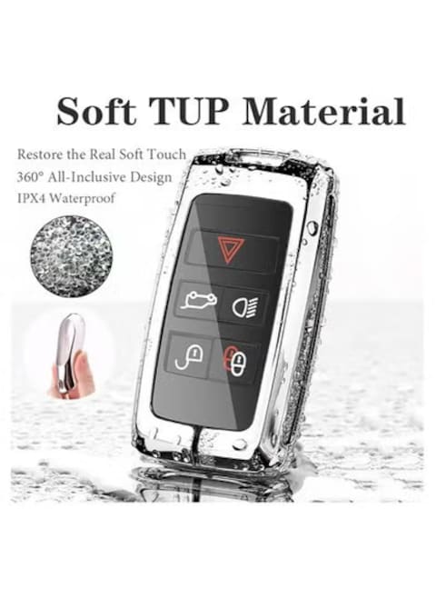 Land Rover Key Fob Cover, TPU Car Key Protector with Keychain for Vogue, Range Rover, Discovery, Sport &ndash; Durable, Scratch-Resistant Key Case Accessories
