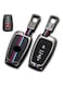 Toyota Key Fob Cover with Keychain &ndash; Metal Gray Key Case Holder with Premium Zinc Alloy Shell for 2018-2022 Camry, RAV4, Highlander, Corolla, Prius, Avalon, C-HR
