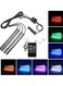 Car LED Interior Strip Lights &ndash; 4PCS 48 LED Multicolor Light Kit with Music Sync, Sound Active Modes, Wireless Remote &amp; DC 12V &ndash; RGB Underdash Lighting