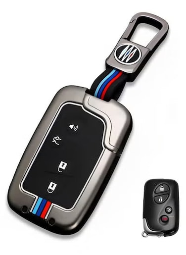 Lexus Key Fob Cover &ndash; Smart Metallic Shell Key Case Compatible with RX350 RX450h CT200H IS250 IS350 LS460 GX460 GS300 GS350 ES350 LX570 &ndash; Full Protection Key Holder