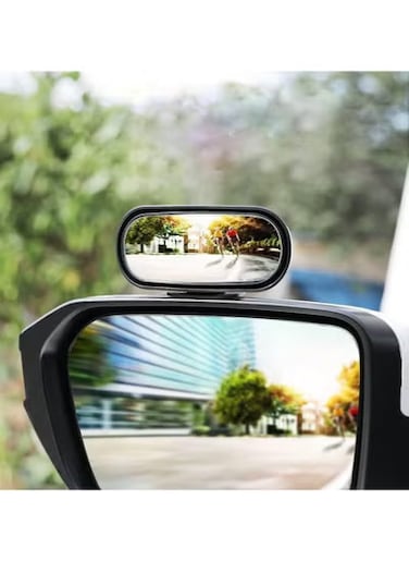 مرآة مستطيلة للنقاط العمياء للسيارات، مرآة محدبة لاصقة للرؤية الخلفية بزاوية رؤية واسعة قابلة للتعديل، مناسبة عالميًا للمرايا الجانبية للسيارات والشاحنات وسيارات الدفع الرباعي