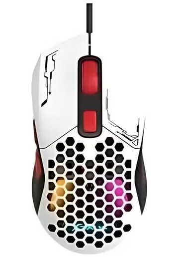 ماوس الألعاب GM316W - RGB USB سلكي، 7200 نقطة في البوصة، 7 أزرار قابلة للبرمجة، غطائان قابلان للفصل، خفيف الوزن للغاية، حساسية قابلة للتعديل، تصميم مريح