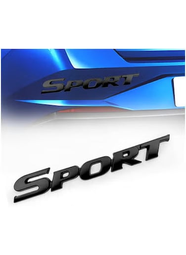 Car 3D Metal Sports Decals &ndash; Universal Sport Letter Logo Trunk Badge &amp; Fender Emblem &ndash; Premium Exterior Accessories for Cars, SUVs, Trucks &ndash; Black Trunk Decoration