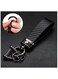 Premium Carbon Fiber Style Car Keychain &ndash; Universal Microfiber Leather Key Chain for Key Fobs &ndash; 360&deg; Rotatable with Anti-Lost D-Ring &ndash; Durable Car Accessories