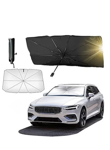 Foldable Car Sun Shade for Front Windshield UV Reflector and Heat Shield Sun Umbrella for Vans and SUVs Blocks Sunlight and Reduces Interior Heat