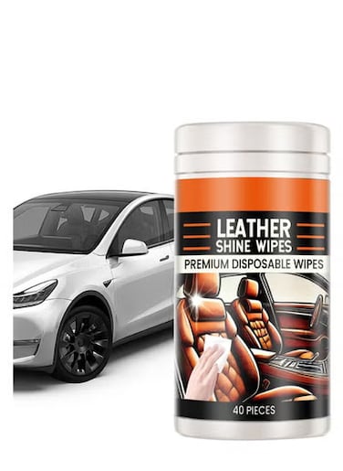 Interior Car Cleaning Wipes 40 Pack &ndash; Multi-Surface Automotive Wipes for Dashboard Upholstery Carpet and Fabric &ndash; Lint Free Quick Drying Wipes for Dust Stain