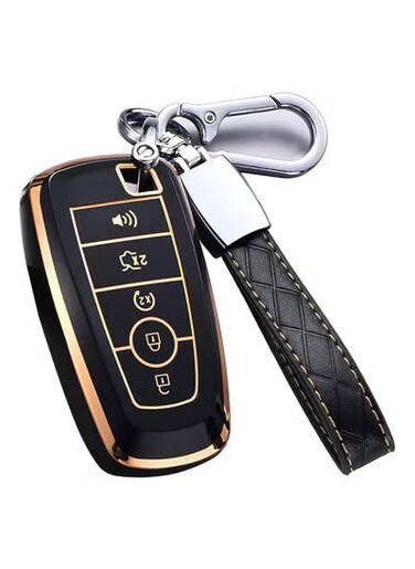 غطاء مفتاح فورد - غطاء حماية كامل من مادة TPU الفاخرة لسيارات فورد فيوجن، F150، F250، إكسبلورر، إسكيب، موستانج - متين، مقاوم للخدش، مقاوم للصدمات، بتصميم أنيق
