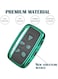 TPU Key Fob Cover for Land Rover &amp; Jaguar &ndash; 5-Button Smart Key Protector Shell with Alloy Keychain Holder, Full Protection Case