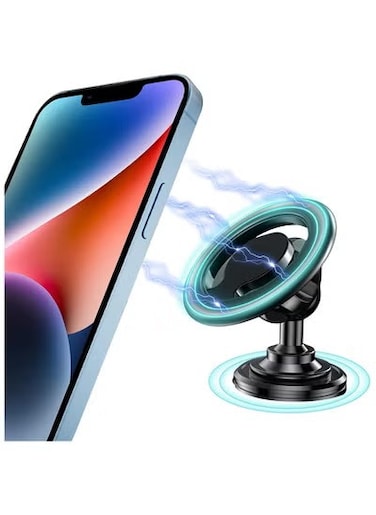 حامل هاتف مغناطيسي للسيارة - حامل سيارة متوافق مع MagSafe لسلسلة iPhone 14/13/12، حامل مغناطيسي قوي على لوحة القيادة وفتحة التهوية، حامل مغناطيسي عالمي