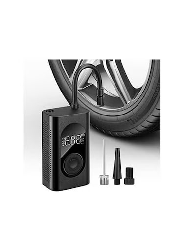 Tire Inflator Portable Air Compressor, 150 PSI Electric Air Pump for Car Tires with Auto Shutoff, Digital Pressure Gauge, Power Bank &amp; LED Emergency Flashlight