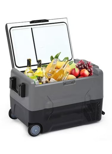 22L Portable Car Refrigerator &ndash; 12V Compressor Fridge Freezer for Car, Truck, RV, Camping &amp; Travel &ndash; Compact Outdoor Mini Fridge with Dual Temperature Control