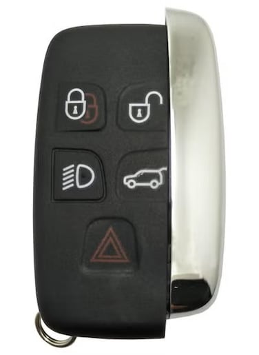 5-Button Smart Remote Car Key Fob Replacement Shell for Range Rover Evoque, Jaguar XF JF, and JLR Models &ndash; Durable Key Case Housing Without Electronics
