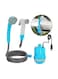 Portable Camping Shower with Rechargeable Battery and USB Cable, 1.8m Hose and Water Pump for Travel, Outdoor Showering, Car and Bike Washing