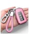 Lexus Key Fob Cover with Keychain &ndash; Soft TPU 360&deg; Protection Case for RX, ES, GS, LS, NX, RS, GX, LX, RC, LC Smart Key Fob &ndash; Premium Pink TPU Shell
