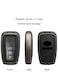 Key Fob Cover Set with Keychain Compatible with Toyota Corolla, Camry, Prado, Highlander, Crown &ndash; Durable Soft TPU Smart Key Shell Protection with Stylish Design