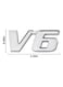 2PCS V6 3D Car Emblem Badge Decal &ndash; Premium Metal Stickers for Rear Trunk, Tailgate, Fender &ndash; Universal Vehicle Exterior Decoration for Cars, Trucks, SUVs, Vans
