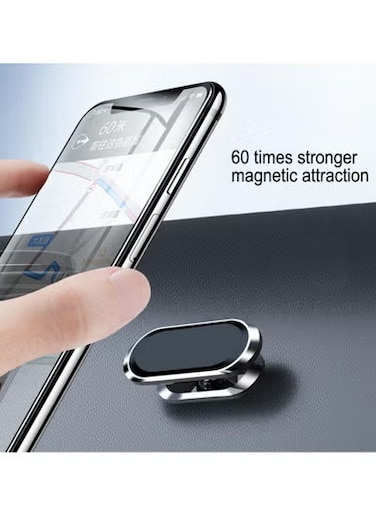 حامل هاتف مغناطيسي عالمي للسيارة - حامل مغناطيسي صغير يدور 360 درجة، حامل هاتف مدمج للوحة القيادة والمكتب، حامل هاتف مغناطيسي قوي