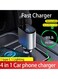 4-in-1 Retractable Car Charger 60W   Universal USB Car Phone Charger with 1 Lightning &amp; 1 Type-C Cable   Fast Charging for iPhone 15/14/13/12/11, Samsung Galaxy