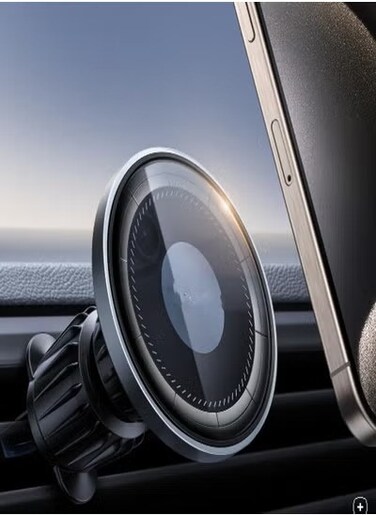 حامل هاتف مغناطيسي للسيارة MagSafe بسطح زجاجي رائد - حامل هاتف مغناطيسي لهاتف iPhone 15/14/13 Pro Max Mini، جميع الهواتف - حامل هاتف للسيارة بدون استخدام اليدين (أسود)