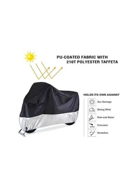 Motorcycle Dust Cover Waterproof UV Protection - Heavy Duty Universal Fit for Harley Davidson, Yamaha, Kawasaki - All-Weather
