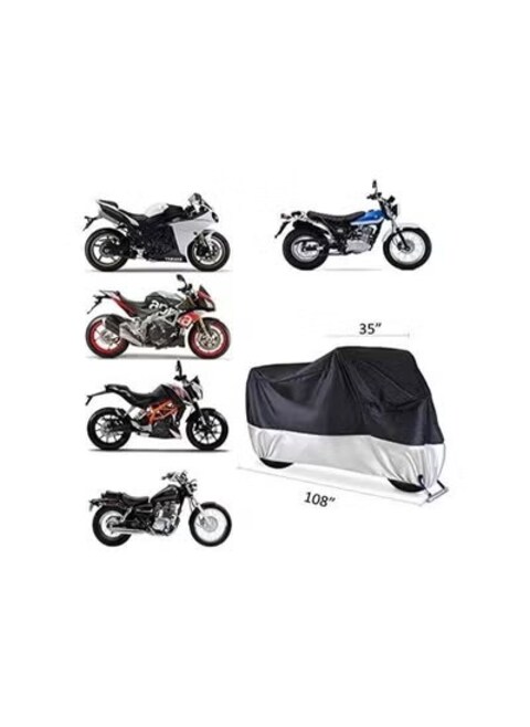 Motorcycle Dust Cover Waterproof UV Protection - Heavy Duty Universal Fit for Harley Davidson, Yamaha, Kawasaki - All-Weather