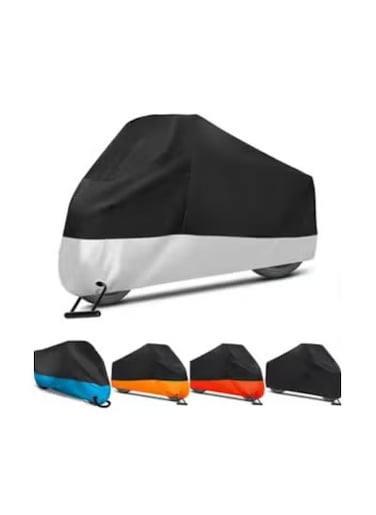 Motorcycle Dust Cover Waterproof UV Protection - Heavy Duty Universal Fit for Harley Davidson, Yamaha, Kawasaki - All-Weather