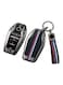 TTQK Smart Key Case Keychain - Premium Metal Shell Cover Compatible with BMW 1, 3, 4, 5, 6, 7 Series, X3, X4, M5, M6, GT3, GT5 - Gunmetal Buckle Car Key Protector