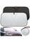 Foldable Car Windshield Sunshade with Storage Pouch &ndash; UV Ray &amp; Heat Protection for Front Window &ndash; Reflective, Easy-to-Use, Blocks Sunlight, Keeps Vehicle Cooler