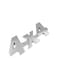 3D Metal 4X4 Car Emblem Badge &ndash; Universal Four Wheel Drive Vehicle Decorative Sticker for Cars, Trucks, SUVs &amp; Motorcycles   High-Quality Chrome Finish, Durable