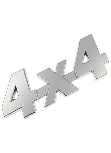 3D Metal 4X4 Car Emblem Badge &ndash; Universal Four Wheel Drive Vehicle Decorative Sticker for Cars, Trucks, SUVs &amp; Motorcycles   High-Quality Chrome Finish, Durable