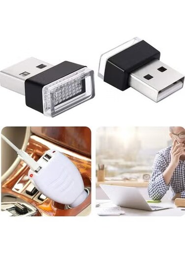 USB Mini Car Atmosphere LED Light - 7-Color RGB Interior Ambient Lighting Kit, Wireless Decorative Lights for Car, Truck, and Computer Use &ndash; Easy Installation,