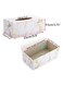 Elegant White &amp; Gold PU Leather Tissue Box Cover &ndash; Stylish &amp; Durable Rectangular Napkin Holder for Home, Office &amp; Decor &ndash;  Tissue Paper Holder Case for Interiors