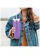 2024 Stainless Steel Insulated Tumbler with Straw &amp; Handle &ndash; Large Capacity Travel Cup for Office, Home, Car &ndash; Stylish Purple Design for Men &amp; Women &ndash; Durable