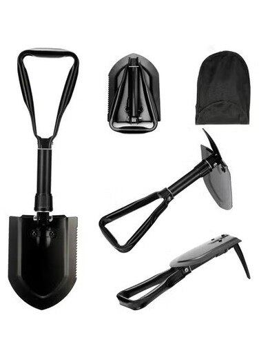 Folding Survival Shovel 23" &ndash; Heavy-Duty 50# High-Carbon Steel Entrenching Tool, Compact Multi-Functional Shovel for Camping, Hiking, Gardening, Car Emergency