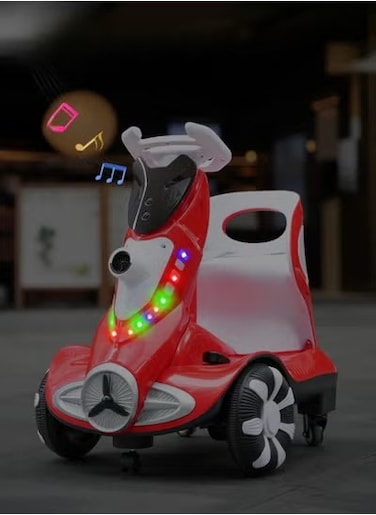 سيارة توازن كهربائية للأطفال مزودة بجهاز تحكم عن بُعد - سيارة دوارة داخلية للأولاد والبنات، لعبة ركوب ممتعة للأطفال
