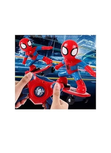سيارة سبايدر مان أفينجرز 3 الكهربائية للتحكم عن بعد - لعبة أطفال، قابلة لإعادة الشحن، تدور 360 درجة، شخصيات الحركة للأولاد والبنات - مثالية للأطفال من سن 3 سنوات فما فوق