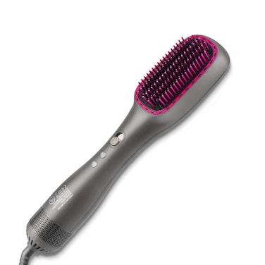 Hot Air Brush Hair Straightener for All Hair Types &ndash; 3-in-1 Electric Blow Dryer Brush, Fast Drying &amp; Styling Brush with Anti-Frizz Technology, Private Label Hair Comb