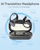 AI Translator Headphones &ndash; Real-Time Language Translation Wireless Earbuds, Bluetooth Translator Earphones  (Supports 144 Languages)

