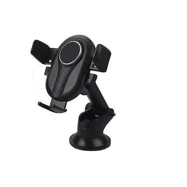حامل هاتف السيارة سهل الاستخدام بلمسة واحدة - حامل عالمي للهواتف الذكية على لوحة القيادة والزجاج الأمامي مع كوب شفط قوي، دوران 360 درجة، ذراع قابل للتعديل